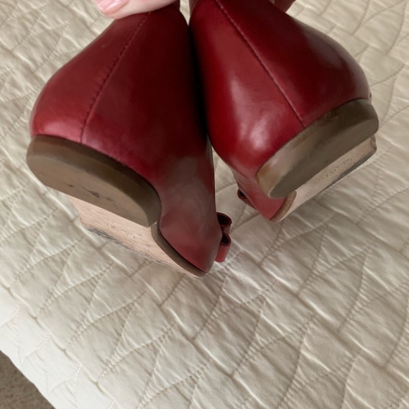 J. Crew Red VIV flats with bow detail - Picture 10 of 12